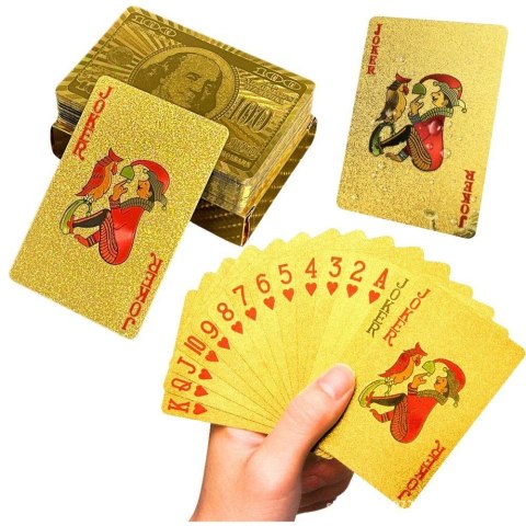 Karty Eleganckie Banknot Dolar Złote Talia 54 Karty Lean (21001) 54 sztuk