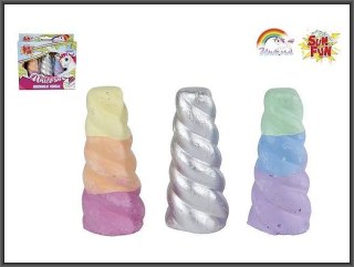 Kreda róg jednorożca 3szt. 8cm kolor: mix 3 szt Hipo (720771)