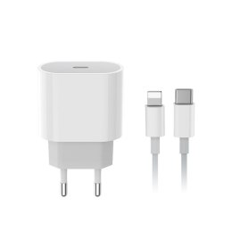 Ładowarka sieciowa 20W + kabel USB C / Lightning PD20W