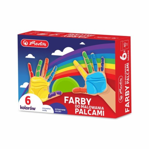 Farba do malowania palcami Herlitz 9575648 40ml 6 kolor. (300022811) Farba do malowania palcami Herlitz 9575648 40ml 6 kolor. (300022811)