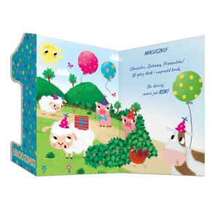 Kartka składana A5 Karnet A5 z klapką roczek kotek Henry (5905701487868)