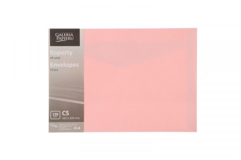Koperta gładki pudrowy róż C5 różowa Galeria Papieru (280635) 10 sztuk
