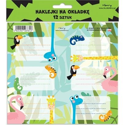 Naklejka na zeszyt 2 Żyrafa Henry (5905701487813)