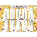 Podkład na biurko Tabliczka mnożenia lamy żółte mix papier pokryty folią Henry (5905701485390)