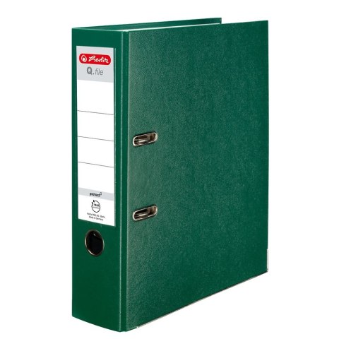 Segregator dźwigniowy Q. file Standard 0011167434 A4 80mm zielony Herlitz (300003086)