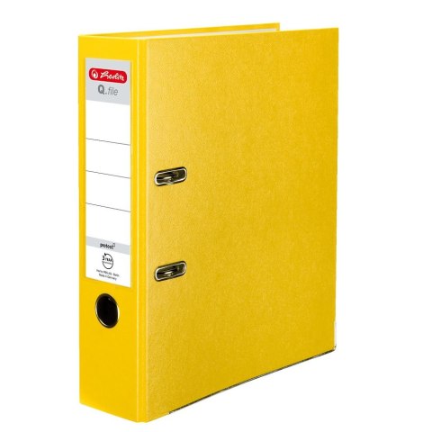 Segregator dźwigniowy Q. file Standard 0011167442 A4 80mm żółty Herlitz (300003087)