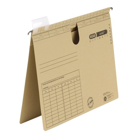 Skoroszyt Vertic Ultimate wiszący A4 brązowy karton 230g Elba (100081039)
