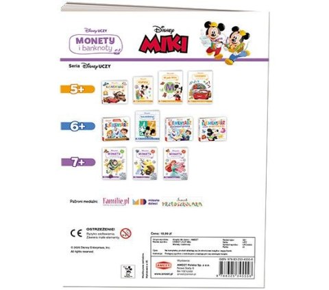 Książka dla dzieci Ameet Disney Uczy. Monety i banknoty. Miki (UPZ 9303) Książka dla dzieci Ameet Disney Uczy. Monety i banknoty. Miki (UPZ 9303)