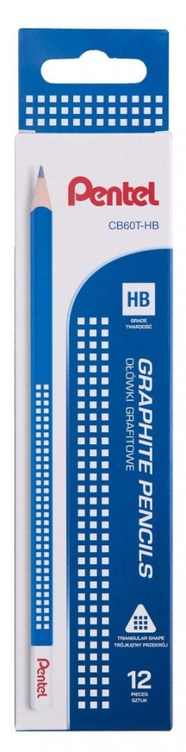 Ołówek Pentel trójkątny drewniany HB (CB60T-HB) Ołówek Pentel trójkątny drewniany HB (CB60T-HB)