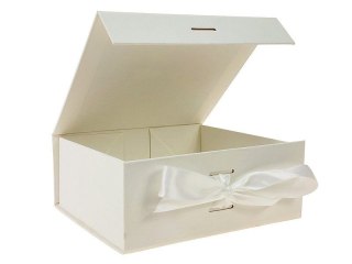 Pudełko na prezent do samodzielnego składania, białe [mm:] 200x180x 80 Adar (617209)