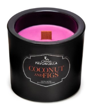 Świeczka ozdobna Coconut and Figs czarna 170g Pavoncella (5905711530417)