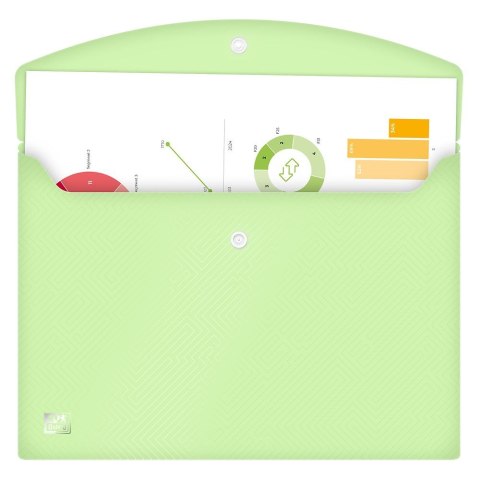 Teczka plastikowa na zatrzask Urban kopertowa pastel A4 mix 300 mic. Oxford (400187613)