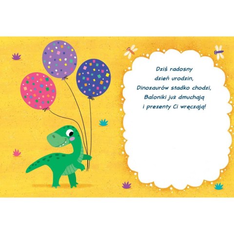 Kartka składana B6 2 DINOZAURY B6 Henry (5905701485239)