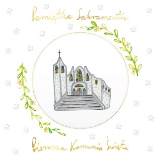Kartka składana kw KARNET KW KOMUNIA KÓŁKO HS KOSCIOŁEK Henry (5907465664813)
