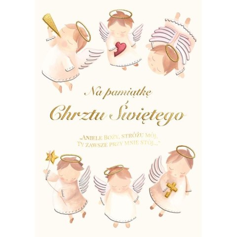 Kartka składana Karnet A5 CHRZEST ANIOŁKI A5 Henry (5905701487240)