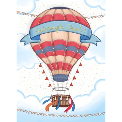 Kartka składana Karnet B6 BALON HS TŁ A5 Henry (5907465666602)