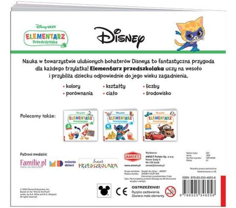 Książka dla dzieci Ameet Disney Uczy. Elementarz Przedszkolaka. 3 lata! (UEP 9308) Książka dla dzieci Ameet Disney Uczy. Elementarz Przedszkolaka. 3 lata! (UEP 9308)
