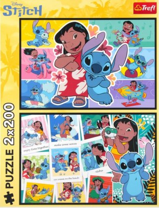 Puzzle Stitch Wesołe życie Stitcha 2x200 el. Trefl (13334)