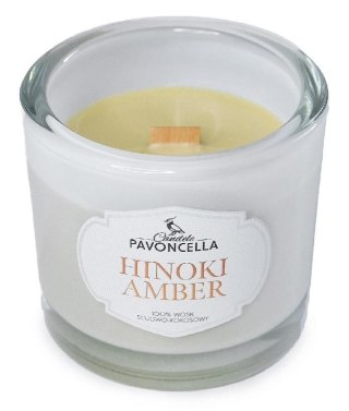 Świeczka ozdobna Classico Hinoki Amber biała 170g Pavoncella (5905711530509)