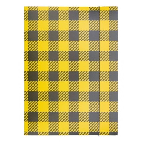 Teczka kartonowa na gumkę w kratę A4 mix 320g Office Products (21191341-99)