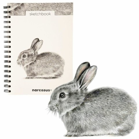Blok artystyczny szkicownik królik B5 120g 60k Narcissus