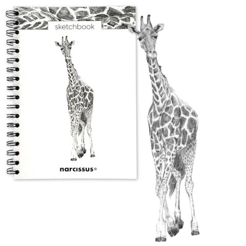 Blok artystyczny szkicownik żyrafa B5 120g 60k Narcissus
