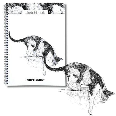 Blok artystyczny szkicownik kot A4 120g 50k Narcissus