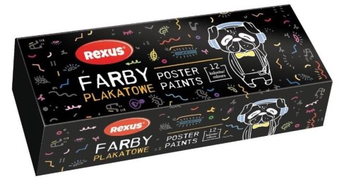Farby plakatowe Rexus Rexus Teens kolor: mix 20ml 12 kolor. (9709) Farby plakatowe Rexus Rexus Teens kolor: mix 20ml 12 kolor. (9709)