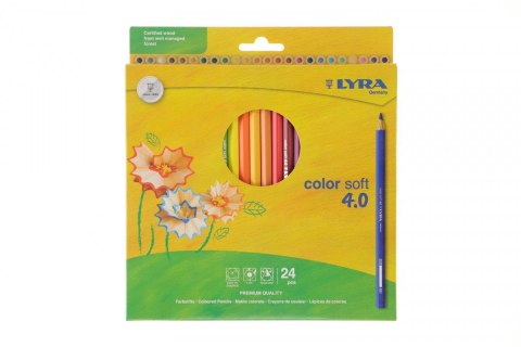 Kredki ołówkowe SOFT 4.0 24 kol. Lyra (L2421240)