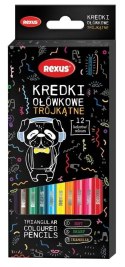 Kredki ołówkowe Rexus Rexus Teens trójkątne 12 kol. Kredki ołówkowe Rexus Rexus Teens trójkątne 12 kol.