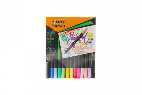 Marker permanentny DUAL TIP wkład mix okrągła końcówka Bic Kids (503847)