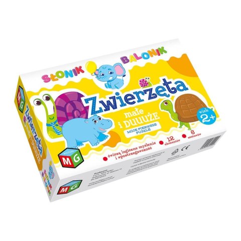 Puzzle Multigra ZWIERZĘTA MAŁE I DUŻE - PUZZLE 12 el. Puzzle Multigra ZWIERZĘTA MAŁE I DUŻE - PUZZLE 12 el.