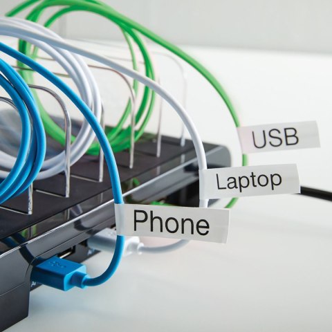 Taśma Dymo D1 9mm x 7m biała/czarny nadruk