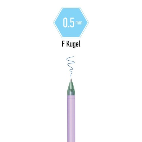 Długopis Haze wymazywalny wkład niebieski 0,5mm Berlingo (338375)