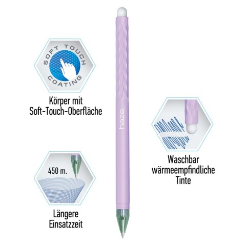 Długopis Haze wymazywalny wkład niebieski 0,5mm Berlingo (338375)