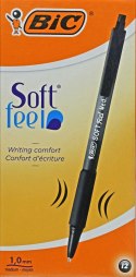 Długopis SOFT FEELCLIC czarny wkład czarny 1,0mm Bic (837397)