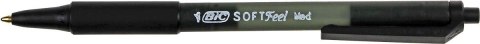 Długopis SOFT FEELCLIC czarny wkład czarny 1,0mm Bic (837397)