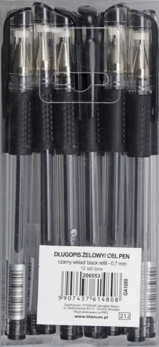 Długopis GA1030 wkład czarny 0,7mm Titanum (GA108900-AC)