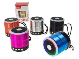 Głośnik okrągły 7x6,5cm, metalowy, Bluetooth, kabel USB Adar (617551)