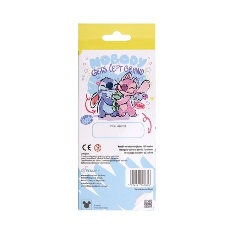 Kredki ołówkowe Beniamin Stitch trójkątne 12 kol. Kredki ołówkowe Beniamin Stitch trójkątne 12 kol.