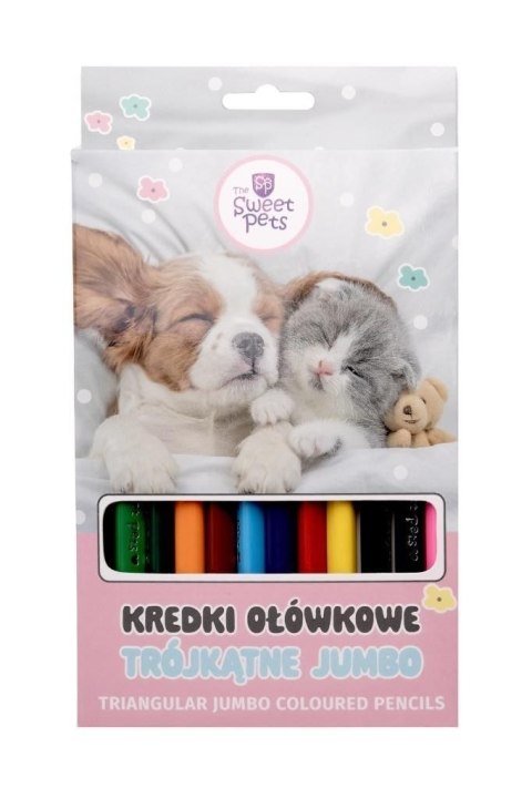 Kredki ołówkowe The sweet pets trójkątne 12 kol. Beniamin