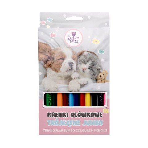 Kredki ołówkowe The sweet pets trójkątne 12 kol. Beniamin