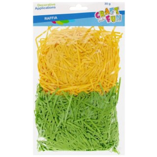 Rafia zielony/żółty 30g Craft With Fun (555382)