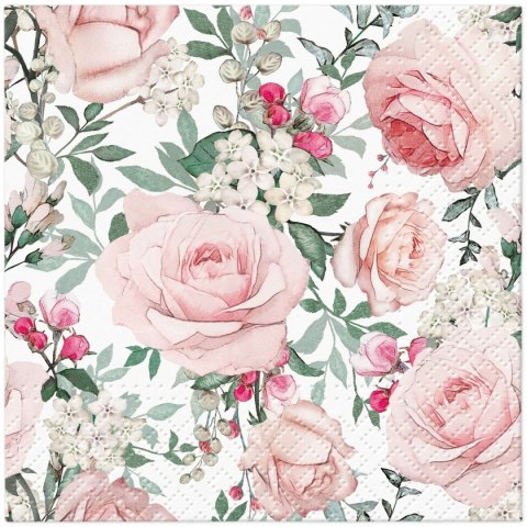 Serwetki Coktail Gorgeous Roses k mix nadruk papier Paw (SDC122600)