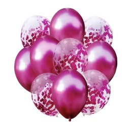 Balon gumowy zestaw balonów 10 elementów bordo bordowy Antella