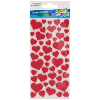 Ozdoba piankowa serca samoprzylepne Craft With Fun (555450)