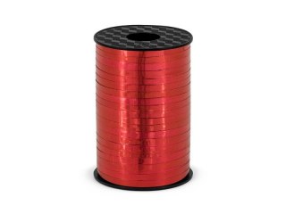 Wstążka plastikowa 5x225 [mm x m] czerwona Partydeco (PRM5-007)