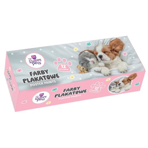 Farby plakatowe The Sweet Pets kolor: mix 20ml 12 kolor. Beniamin (2266)