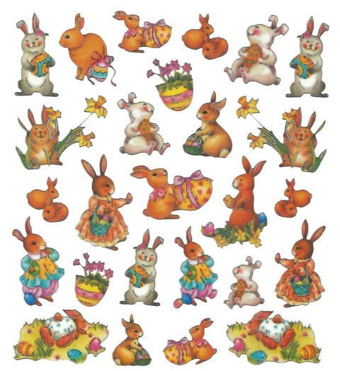 Naklejka (nalepka) Craft-Fun Series Zajączki Titanum (FH-017)