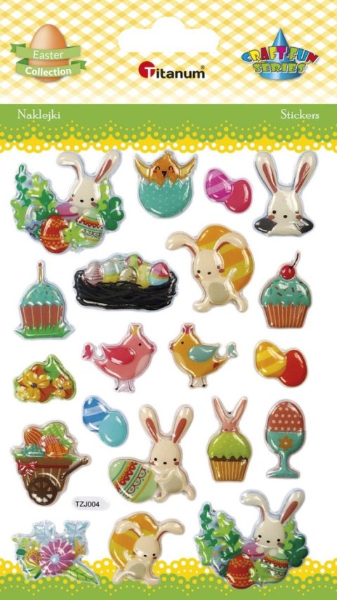 Naklejka (nalepka) Craft-Fun Series wypukłe Wielkanoc Titanum (TZJ004)